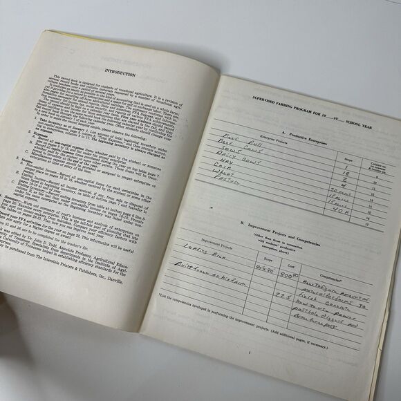 Vtg Vocational Agriculture Record Book & Instructional Guide Tennessee Edition - Picture 6 of 16